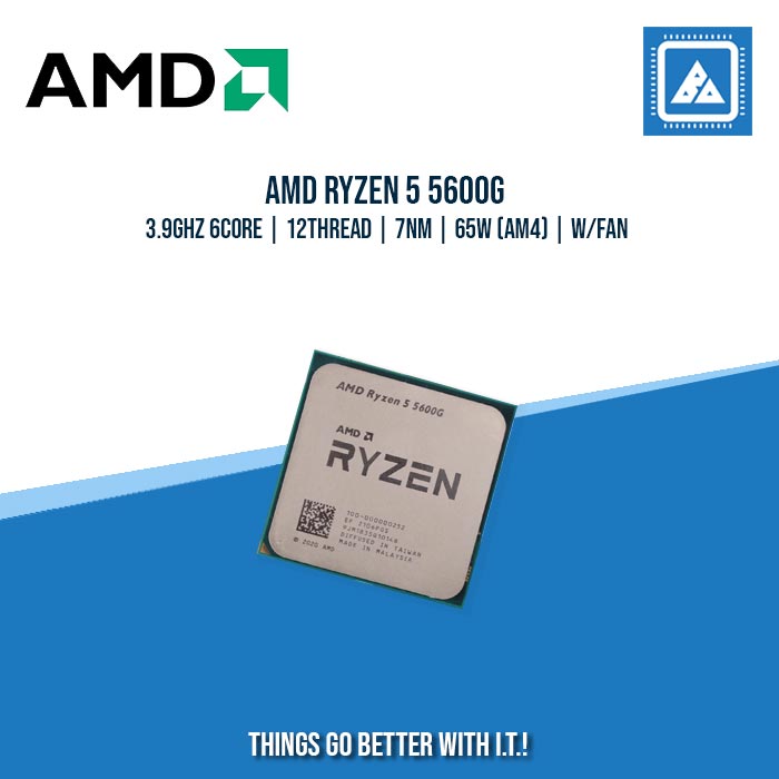 AMD RYZEN 5 5600G 3.9GHZ 6CORE | 12THREAD | 7NM | 65W (AM4) | W/FAN | TRAY TYPE AMD RYZEN 5 5600G 3.9GHZ 6CORE | 12THREAD | 7NM | 65W (AM4) | W/FAN | TRAY TYPE